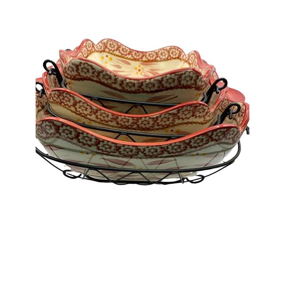 Temptations Dining Temptations By Tara 3 Pc Old World Cranberry